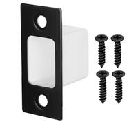 (As show, One size) Door Hardware Deadbolt Strike Plate Round Minimalist Design Stainless Steel Easy Installation 1 Office Use