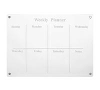 (As show, One size) Dry Erase Board Fridge Magnetic Board Reusable Dry Erase Planner Board Clear Writing Board