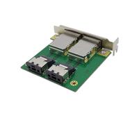 (As show, One size) Dual Ports Mini SAS Internal SFF-8087 to External HD SFF-8088 PCI SAS Adapter