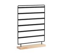 (As show, One size) Earrings Organizer Stand Earring Holder Display Stand with 120 Holes 6 Tiers Jewelry Organizers Rack with Wood Base Gift