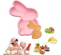 (As show, One size) Easter Bunny Molds,3D Rabbit Alpaca Shape Cake Baking Mold,Non-Stick Silicone Mold for Mousse Cake,Jelly,Pudding,Candy Making (1Pcs Pink Bunny)