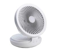 (As show, One size) EDON E808 Portable Desktop Wall Mount ABS Fan Cooler Foldable Rechargeable Summer Cooling Fan