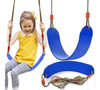 (As show, One size) Elastic Swing For Children, Indoor Outdoor Swing, Adjustable Swing Seat With Rope, Eva Soft Board, Blue