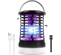 (As show, One size) Electric Mosquito Repellent | UV Mosquito Lamp with 3 Lighting Modes, IP66 Waterproof, USB Charging, Hanging Hook for Camping