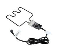 (As show, One size) Electric Smoker Grill Heating Element with Adjustable Thermostat Cord Stainless Steel Controller 1500W 50F-400F for Masterbuilt