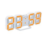 (As show, One size) Electronic LED Digital Alarm Clock [Upgrade Version] , Clock Can Adjust The LED Brightness Automatically in Night (White/Orange)