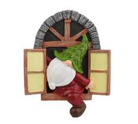 (As show, One size) elf Out The Door Tree Hugger Figurine For Home Yard Porch Decor A