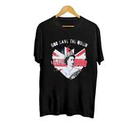 (As show, One size) Elizabeth II T-Shirt Jacket clothing, Commemorating the death of the Queen of England, Remembrance T-shirt Queen Elizabeth II Short Sleeve, Elizabeth