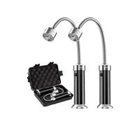 (As show, One size) Ensemble de 2 lampes de barbecue LED avec base magntique Rotation 360 degrs flexible rglable pour barbecue, camping, fte, extrieur