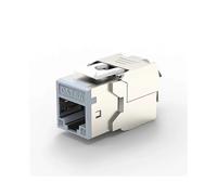 (As show, One size) Ethernet Lan RJ45 Cat 6 Module Shielding Cat6a Keystone Coupler 10Gbps Network Wiring RJ45 Connector For 19 inch Patch Panel