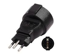 (As show, One size) Eu Standard 16a 250v Swiss 3pin Round Male To Female Power Supply Adapter