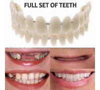 (As show, One size) False Teeth Upper Lower Dental Veneers Dentures Tooth Cover Lu[