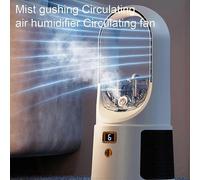 (As show, One size) Fan, 13-inch bladeless fan with remote control, LED display, auto-off, 6 speeds, silent cooling, 9-hour timer, 80 swing