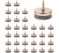 (As show, One size) Felt glides for furniture - 22mm diameter felt glides for furniture legs. Floor protectors for 5mm thick chair legs.