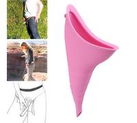 (As show, One size) Female Urinal, Portable Female Urinal Female Urinal Funnel, Reusable Silicone Female Urinal With Vacuum Packaging Pink