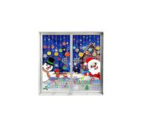 (As show, One size) FINGOOO 8 Sheet 120 pieces Christmas Window Cling Snowflakes Decals Clings for Home/Shop Window Display