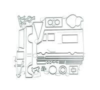 (As show, One size) Fire Truck Metal Die Cuts Truck Cutting Dies for DIY Card Making Embossing Scrapbooking Frame Paper Photo Decorations