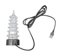 (As show, One size) Fish Tank Landscape LED Lights Pagoda Shape Aquarium Lamp Reusable Colorful Underwater Lamp Aquarium Decorations Glow In The