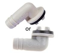 (As show, One size) For Air Conditioner System Drain Hose Connector Elbow 0.59in with Rubber Ring Higher Tightness Fit for Most AC