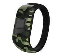 (As show, One size) For Garmin Vivofit Jr/jr 2/3 Bands, Silicone Stretchy Replacement Watch Bands For Kids Boys Girls Small Large(no Tracker)-small,green Camo
