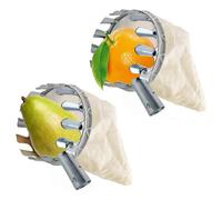 (As show, One size) Fruit Picker 140mm, Metal Fruit Picker, Fruit Pickers, Gardening Picking Tool, Tree Fruit Head Pickers Claw Bag Collecting Tools for Harvesting Apple