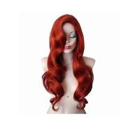 (As show, One size) Fsw Who Framed Roger Rabbit Jessica Rabbit Cosplay Wig Synthetic Long Curly Hair Red With Cap Bangs (ready To Ship)