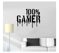 (As show, One size) Gamer Headset Video Game Gaming Vinyl Sticker Decal 20*16.5"- Room Decor Wall Art Mural Home Decoration Bedroom