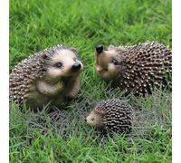 (As show, One size) Garden Animal Figurines - Cute Hedgehog Statuettes - Garden Sculpture - Outdoor Decoration For Garden And Patio - Plastic