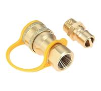 (As show, One size) Gas Quick Connect Kit,Disconnect Connector with Male Insert Plug,1/2 Inch Natural Gas Propane Quick Connect Adapter