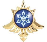 (As show, One size) Genshin Impact Vision Brooch Pins - Eye of God Luminous Brooch - Game Project Accessories for Women Cryo -