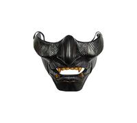 (As show, One size) Ghost Mask of Tsushima Jin Sakai Cosplay Half Face Resin Samurai Warrior