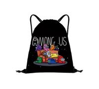 (As show, One size) Girls Cute Drawstring Backpack Sports Bag Sports School Waterproof Rope Bag 15.3 x 12.5 werewolf kill