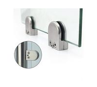 (As show, One size) Glass Clamps 4 Stainless Steel Glass Clamps Adjustable Glass Bracket Flat Back for Balustrade8-12mm