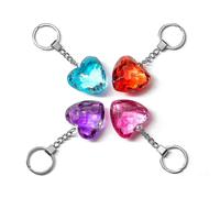 (As show, One size) Glass Hearts - 4 Sets (Red, Blue, Purple, Pink)