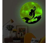 (As show, One size) Glow in The Dark Moon and Creative Mermaid for Wall Stickers,Glow in The Dark Stars Wall Decals for Ceiling,Great for Girls Boys Bedroom or Party Birt