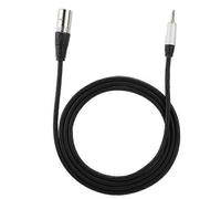 (As show, One size) Gold Plated 3.5mm Mono Male to 3PIN XLR Male PVC Exterior Zinc Alloy Shell Adapter Cable