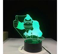 (As show, One size) Gorilla Animal Toys for Toddlers 1-3 3D Illusion Night Light Smart Touch Lamp, Creative RGB Led, Christmas Birthday Decorations Gifts