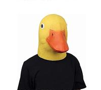 (As show, One size) Halloween Mask Duck Head Mask Latex Animal Mask Novelty Duck bill costume, Latex duck mask Little yellow duck dance mask Halloween animal mask duck he