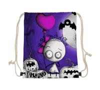 (As show, One size) Halloween Pumpkin Drawstring Gym Bag School Yoga Swimming Mountaineering Rope Bag Backpack Boy Girl Gift HBC202906Z3