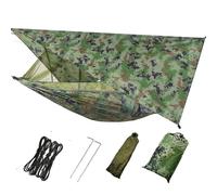 (As show, One size) Hammock with Mosquito Net, Ultralight Waterproof Nylon Portable Hammack Tarp Tent Fabric Picnic, Hanging Hammock with Tree Straps for Outdoor/Hiking/T