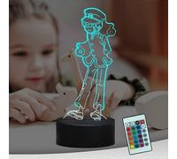(As show, One size) Hanako-kun Night Light Yugi Amane Hanako Kun 3D Table Lamp 16 Color Flash Touch Senor Remote Controller Children Lamp Birthday Christmas Gift Bedroom