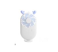 (As show, One size) Handheld Mini USB Fan, Pocket Fan with Stand, 3-speed Adjustable Design for Kids Girls Women Men Indoor Outdoor Travel white deer