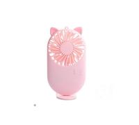 (As show, One size) Handheld Mini USB Fan, Pocket Fan with Stand, 3-speed Adjustable Design for Kids Girls Women Men Indoor Outdoor Travel pink