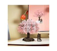 (As show, One size) Handmade Cherry Blossom Card Pop Up 3D Flower Card Romantic Love Letter Greeting Anniversary Wedding Valentine Birthday Gift Card Blank Stationery Pap