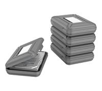 (As show, One size) Hard Drive Case for 3.5 Inch HDD/SSD 5 Packs Portable Hard Drive Carrying Protective Storage Box Anti-Static and Shockproof -PHX5S