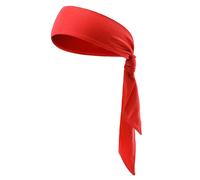 (As show, One size) Head Tie Sports Headband Tie Headband for Running Working Out Tennis Karate Athletics Pirate Costumes (Red)
