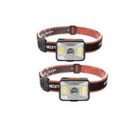 (As show, One size) Headlamp (2 Pcs), 1800 Lux LED Headlamp with 5 Light Modes, Adjustable IPX5 Waterproof Head Torch, USB Rechargeable Headlamp for Fishing/Camping/Runni