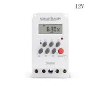 (As show, One size) High Power Din Rail Digital Programmable Lcd Weekly Timer Switch Repeat Programs 12/24/220V DC Input 7 Days Programmable