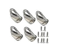 (As show, One size) Hook Snap Stainless Steel 316 Spring Locked Fending Hook Attach Rope Boat Sail Tug Ship Boat ,5PCS