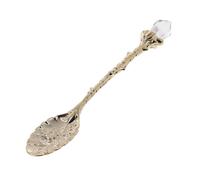 (As show, One size) Hot Royal Luxury Vintage for Palace Carved Coffee Tea Mini Ice cream Scoop Spoon Multi